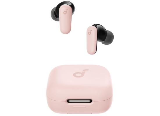 Anker Soundcore R50i NC Earbuds, Strong and Smart Noise Cancelling, Powerful Bass, 45H Playtime, 2-in-1 Case and Phone Stand, IP54, Wireless Earbuds, Bluetooth 5.4 - Pink
